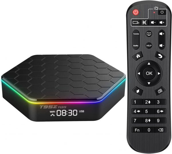 iflip Android 12.0 TV Box T95Z Plus Android Box 4GB RAM 64GB ROM Dual WiFi 2.4/5G BT 5.0 H618 Quad core 64-bit Support H.265 HD 3D 6K Ethernet