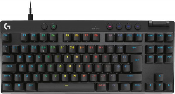 Logitech G PRO X TKL RAPID Tenkeyless Wired Gaming Keyboard With Magnetic Analog Switches, Rapid Trigger Mode, Adjustable Actuation, and Customizable RGB Lighting - Black