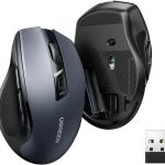 UGREEN Wireless Mouse, 2.4G Ergonomic Optical Mouse, 4000 DPI, 5 DPI Adjustable, 5 Buttons, Silent Click USB Computer Mice for Laptop, PC, Chromebook, Notebook, 15M Wireless Connection Mice Black