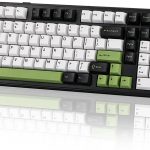 EPOMAKER X AULA F99 PRO Wireless Gaming Keyboard, Hot Swappable, 2.4GHz/Type-C/BT5.0 Custom Mechanical Keyboard with 8000mAh Battery, RGB Backlit (Black&White&Green)