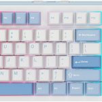 EPOMAKER TH108 Full Size Mechanical Keyboard, Wireless Gaming Keyboard with 8000mAh Battery, Creamy Gasket, 108 Keys, Hot Swap, Custom Driver, RGB Backlight (Blue&White, Sea Salt Silent)