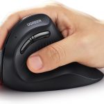 UGREEN Ergonomic Vertical Mouse, 2.4GHz Optical Wireless Mouse, 3 Adjustable DPI 800/1200/1600 Levels 6 Buttons Mouse Wireless, for Laptop, PC, Computer, Desktop, Notebook etc, Black Mice