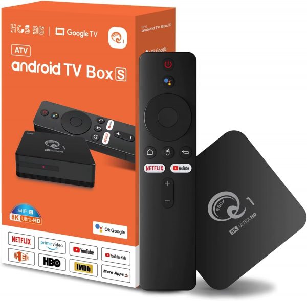 Android TV Box S, 8K Ultra HD Streaming Device, 4GB+64GB, Android 14.0, Google TV with Voice Control, WiFi 2.4G/5G