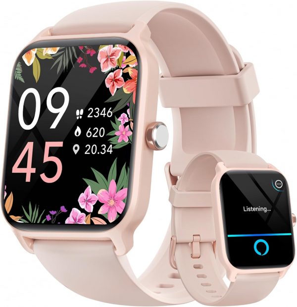 Fitpolo Smart Watch for Women Android & iPhone, Alexa Built-in [1.8" HD Screen] IP68 Waterproof Fitness Watch with Bluetooth Call (Answer/Make), Heart Rate/Sleep/SpO2 Monitor, 105 Sports Trackers