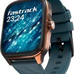 Fastrack New Astor FS1 PRO Smart Watch, Large Super AMOLED Display (1.97") AOD, AI Voice Assistance, Functional Crown, SingleSync BT Calling, 100+ Sports Modes & Smartwatch Faces, IP68 (Teal)