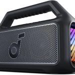 soundcore Boom 2 Outdoor Speaker, 80W, Subwoofer, BassUp 2.0, 24H Playtime, IPX7 Waterproof, Floatable, RGB Lights, USB-C, Custom EQ, Bluetooth 5.3, Portable For Outdoors, Camping, Beach, and Backyard