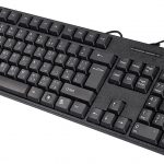 WEETOTUNG USB Wired Keyboard with Full Range of 107 Keys,USB Plug and Play,Arabic&English Layout Black For PC/Laptop